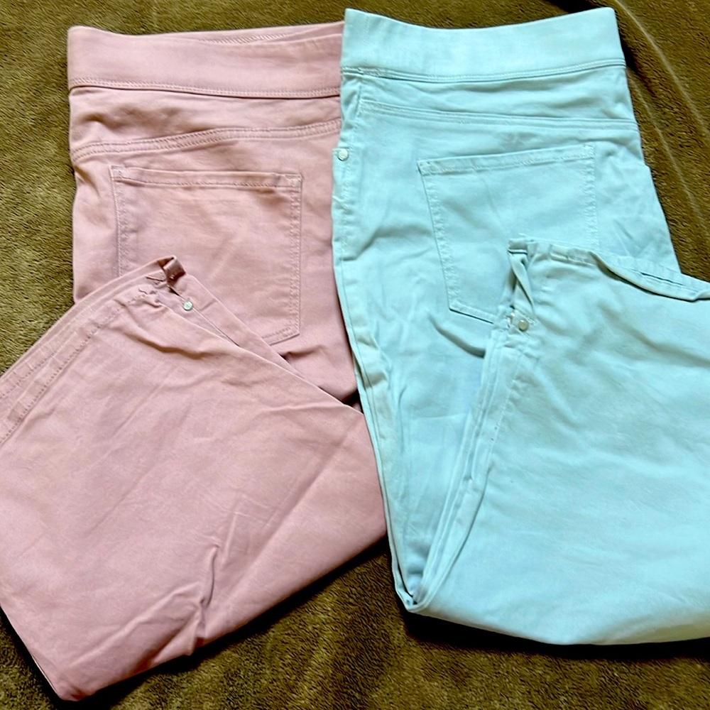 Very comfortable Gloria Vanderbilt pull on capris worn on one cruise lot of 2